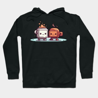 two cutes cups of coffee Hoodie